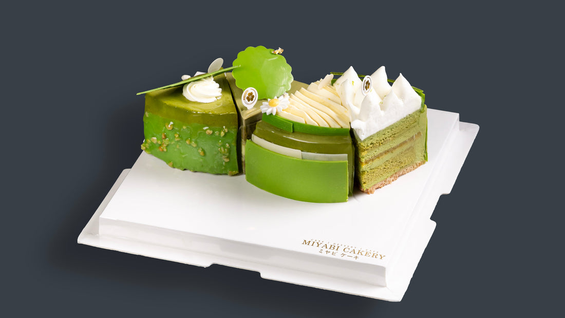 Miyabi matcha cake tasting selection for a less-sweet celebration in Kuala Lumpur