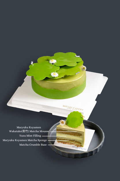ZENITH OF MATCHA - Matcha slice view | Miyabi Cakery