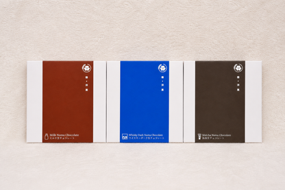 Miyabi Nama Chocolate gift boxes in Milk, Whisky Dark and Matcha flavours
